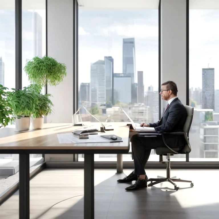 弁護士が契約書を確認している様子